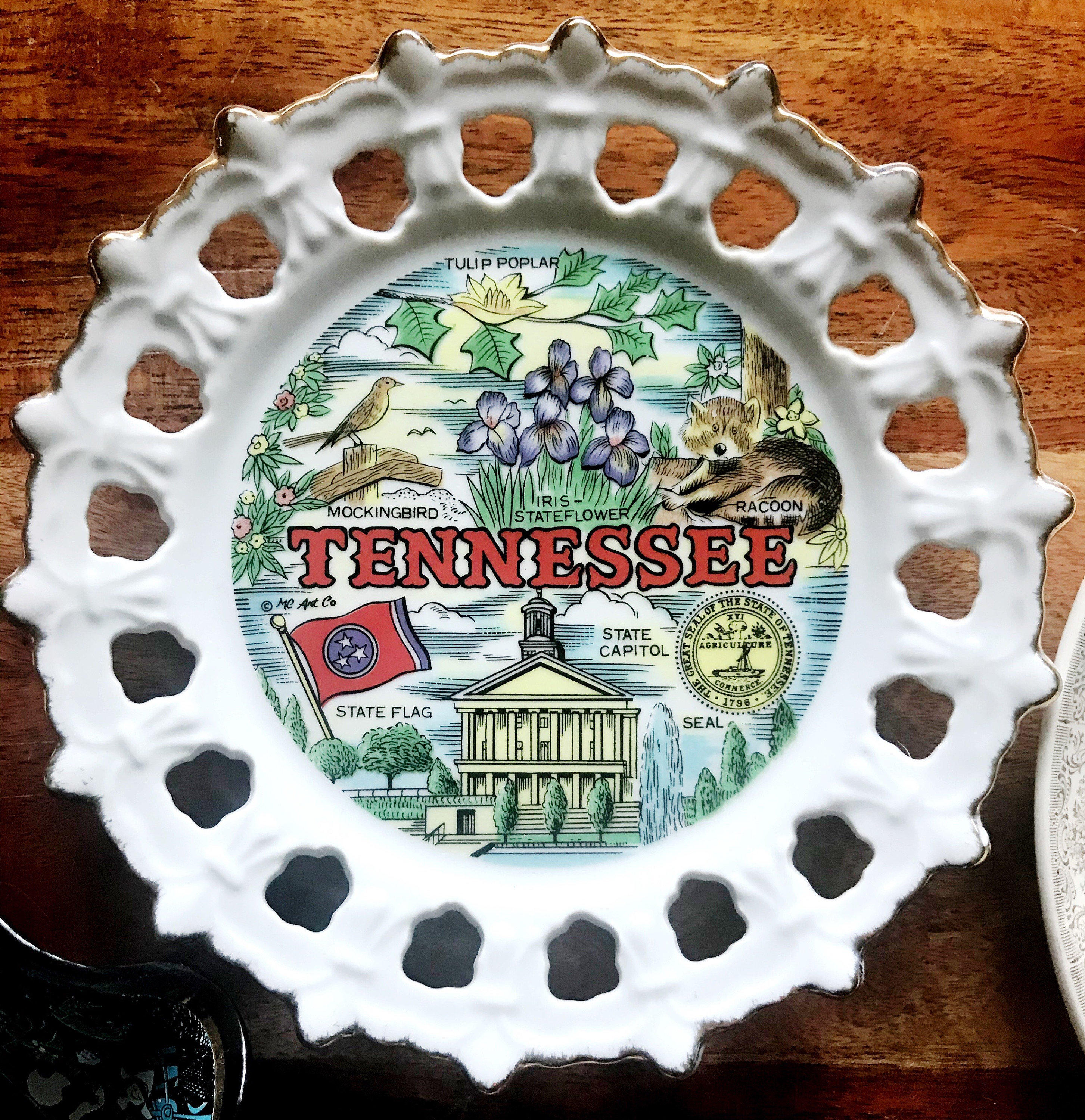 Vintage State Souvenir PlatesState PlatesWall Etsy