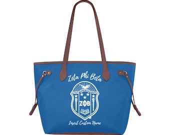 Bolso tote de lona de lujo de la hermandad Zeta Phi Beta