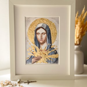 Queen of Peace Watercolor Print // Blessed Virgin Mary
