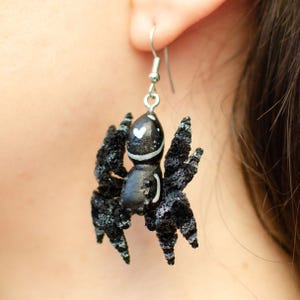 Hampelnde Spinne Ohrringe: Gruselige Kawaii Ohrringe