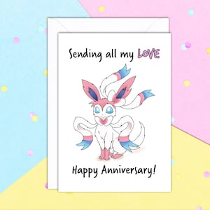 Sending All My Love A5 Anniversary/birthday Greeting card with white envelope