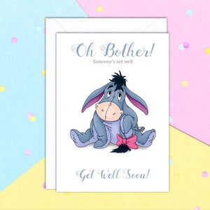 Oh dérange quelqu’un ne va pas bien A5 Get Well Soon Carte de vœux avec enveloppe blanche