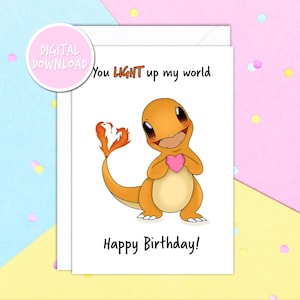 You Light Up My World Happy Birthday DIGITAL DOWNLOAD ONLY