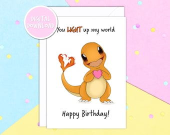 You Light Up My World Happy Birthday DIGITAL DOWNLOAD ONLY