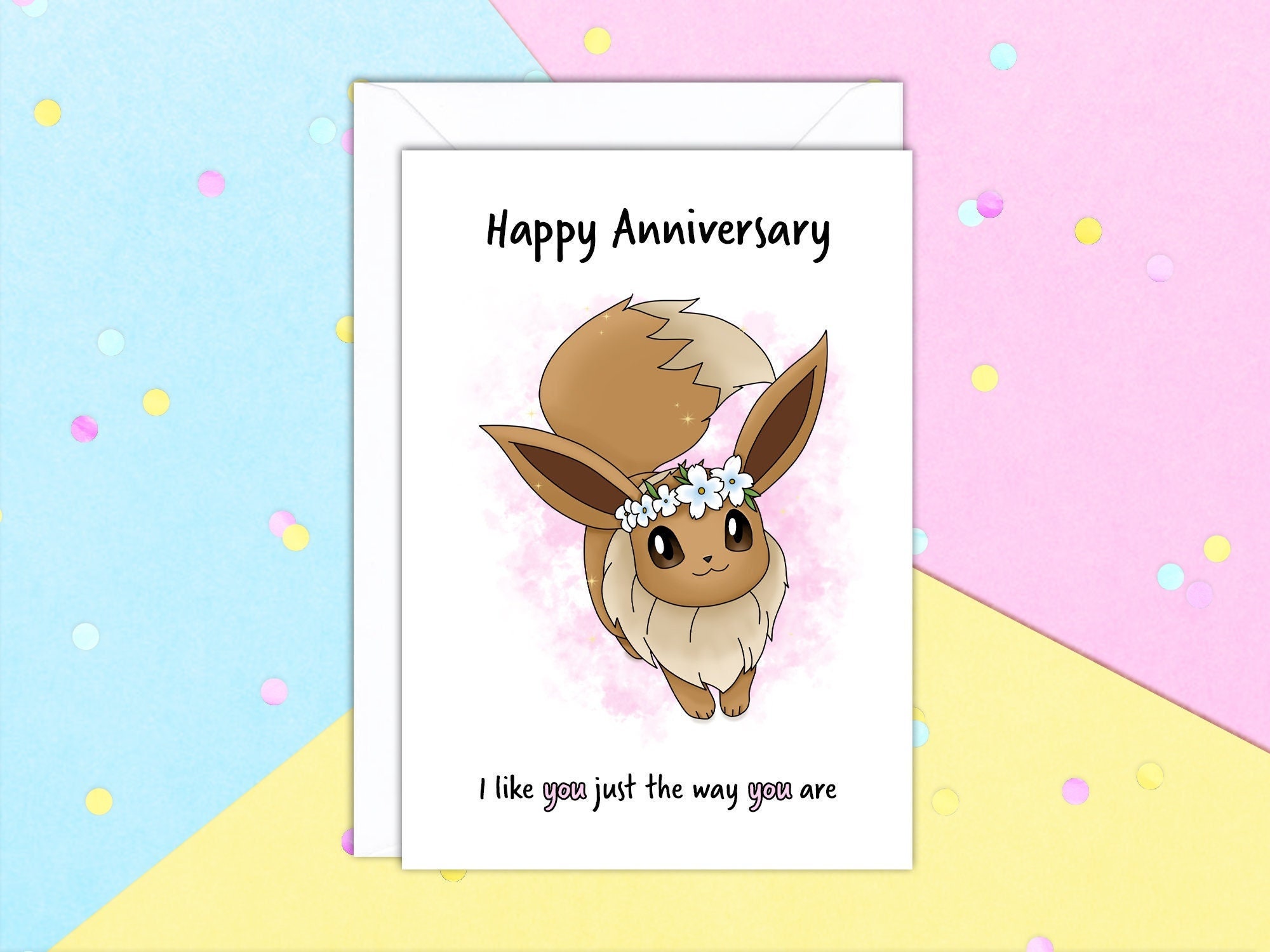 I Love You Ditto Pokemon Anniversary Card 