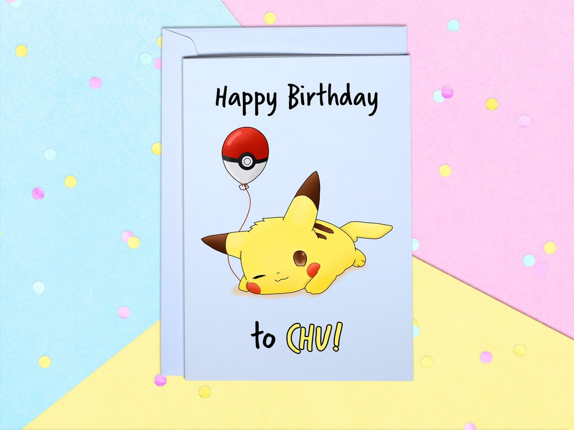 Happy Birthday to Chu A5 Happy Birthday Greeting card with | Etsy