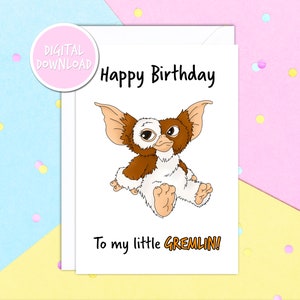 Gelukkige verjaardag aan mijn kleine Gremlin DIGITALE DOWNLOAD ALLEEN