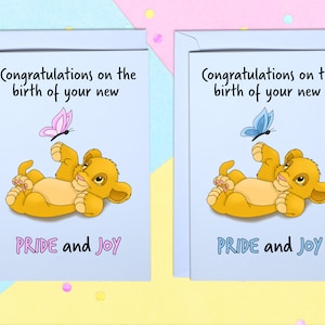 Félicitations pour la naissance de votre nouvelle fierté et la joie A5 Carte de vœux avec enveloppe blanche