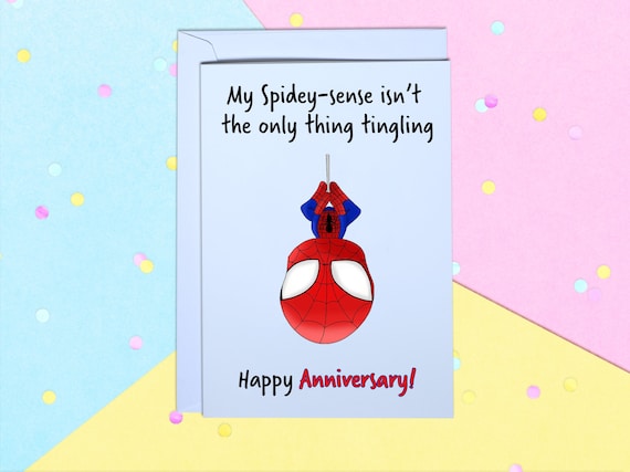 Spiderman spidey-sens A5 Joyeux anniversaire / anniversaire Carte de vœux  avec enveloppe blanche -  France