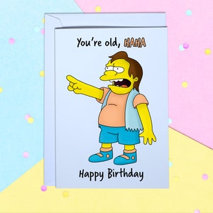 You&#39;re Old HAHA Mr A5 Birthday Greeting card with white envelope Custom