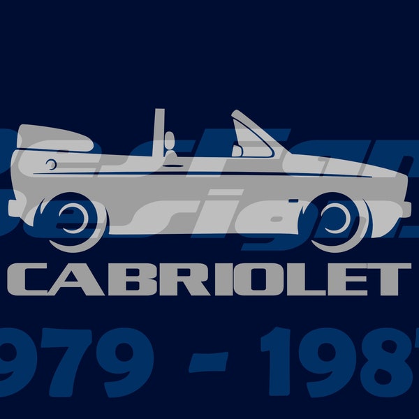 Volkswagen VW Cabriolet (Cabby) Rabbit Convertible 1979 - 1987 Svg, Eps, Png, Psd