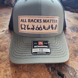 All Racks Matter Hunting Hat: Leather Patch, Richardson 112 - Etsy