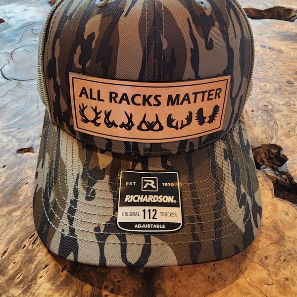 All Racks Matter Hunting Hat: Leather Patch, Richardson 112