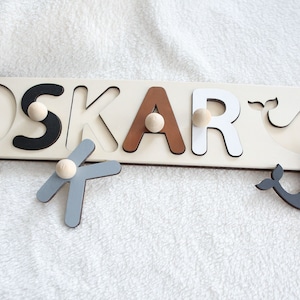 Puzzle - Wood - Personalized - Nursery - Decor - Design - Names - Wooden Toys for Toddlers - Gift - Birthday - Montessori