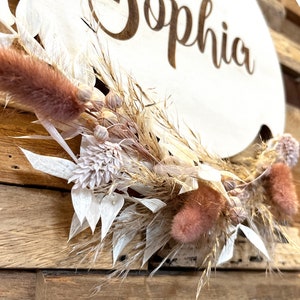 Nameplate, Door Sign, Personalized, Dried Flower, Gift image 3