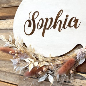 Nameplate, Door Sign, Personalized, Dried Flower, Gift image 2