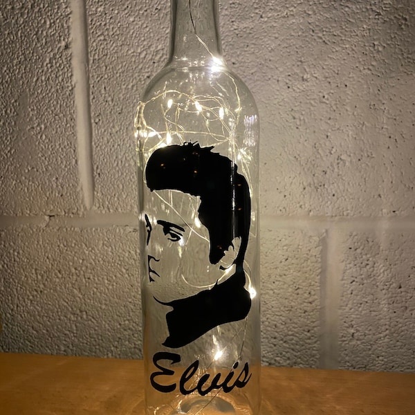 Elvis inspired light up bottle gift unique present