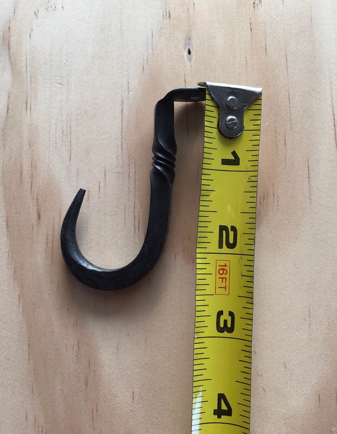 Hand J Hooks, Handmade Small Under Counter Hooks, Rustic