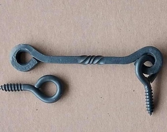 Hand forged lockable latch, lockable gate latch, lockable door latch, veteran made, made in USA