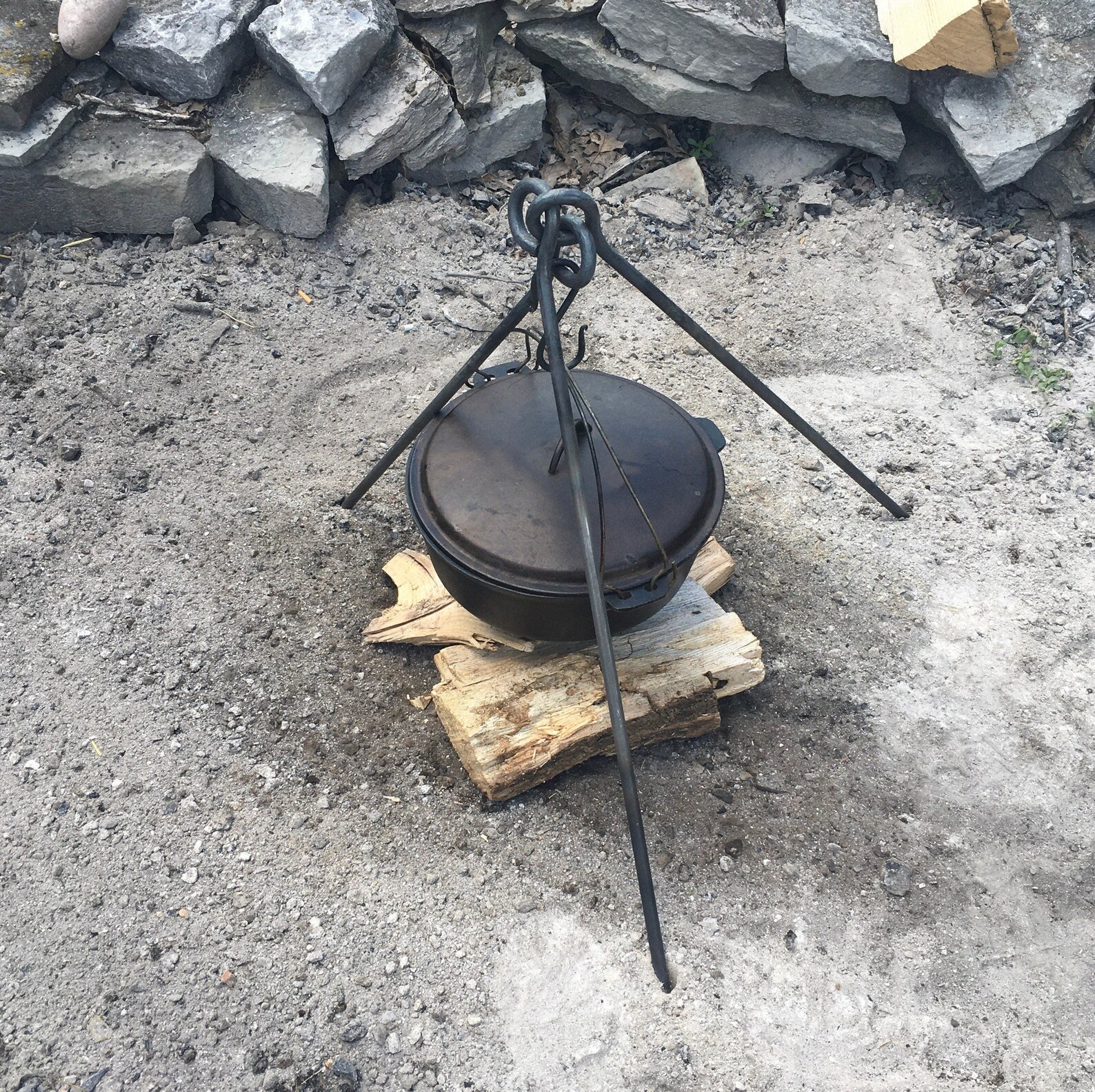 Hand Campfire Tripod Dutch Oven Tripod Stand Cast Etsy
