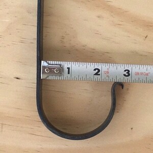 Hand forged over the door wreath hanger, veteran made, made in the USA image 6