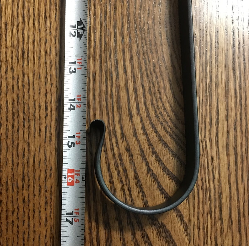 Hand forged over the door wreath hanger, veteran made, made in the USA image 9