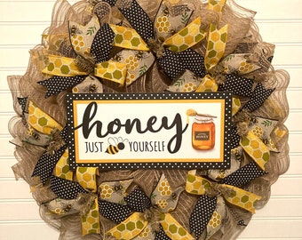 Honey Just Bee Yourself Wreath