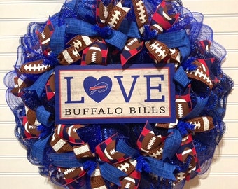 Love Buffalo Bills Football Wreath