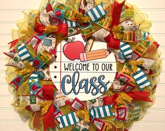 Welcome To Our Class School Wreath