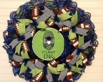It’s In My DNA Seattle Seahawks Football Wreath
