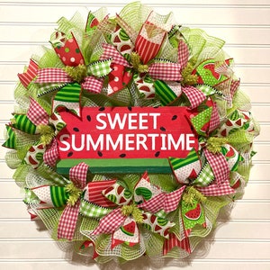 Sweet Summertime Watermelon Wreath (lime)
