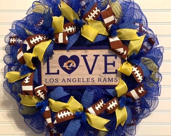 Love Los Angeles Rams Football Wreath