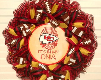 It’s In My DNA Kansas City Chiefs Football Wreath