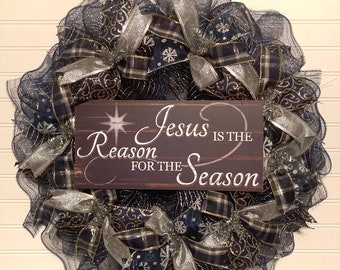 Jesus Us The Reason For The Season Wreath