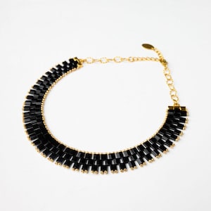 Miyuki Tila Necklace – Black