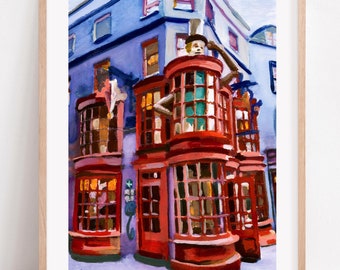 Wizarding Wheezes Art Print, Magic World Decor
