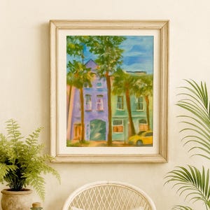 Charleston Rainbow Row Print, Colorful Coastal Wall Art, Historic Pastel Houses, Travel Souvenir, Southern Home Decor, Beach Cottage Style