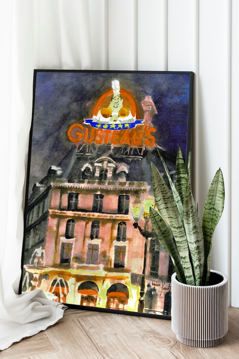 Disney Ratatouille Inspired French Gouache Print shown on floor