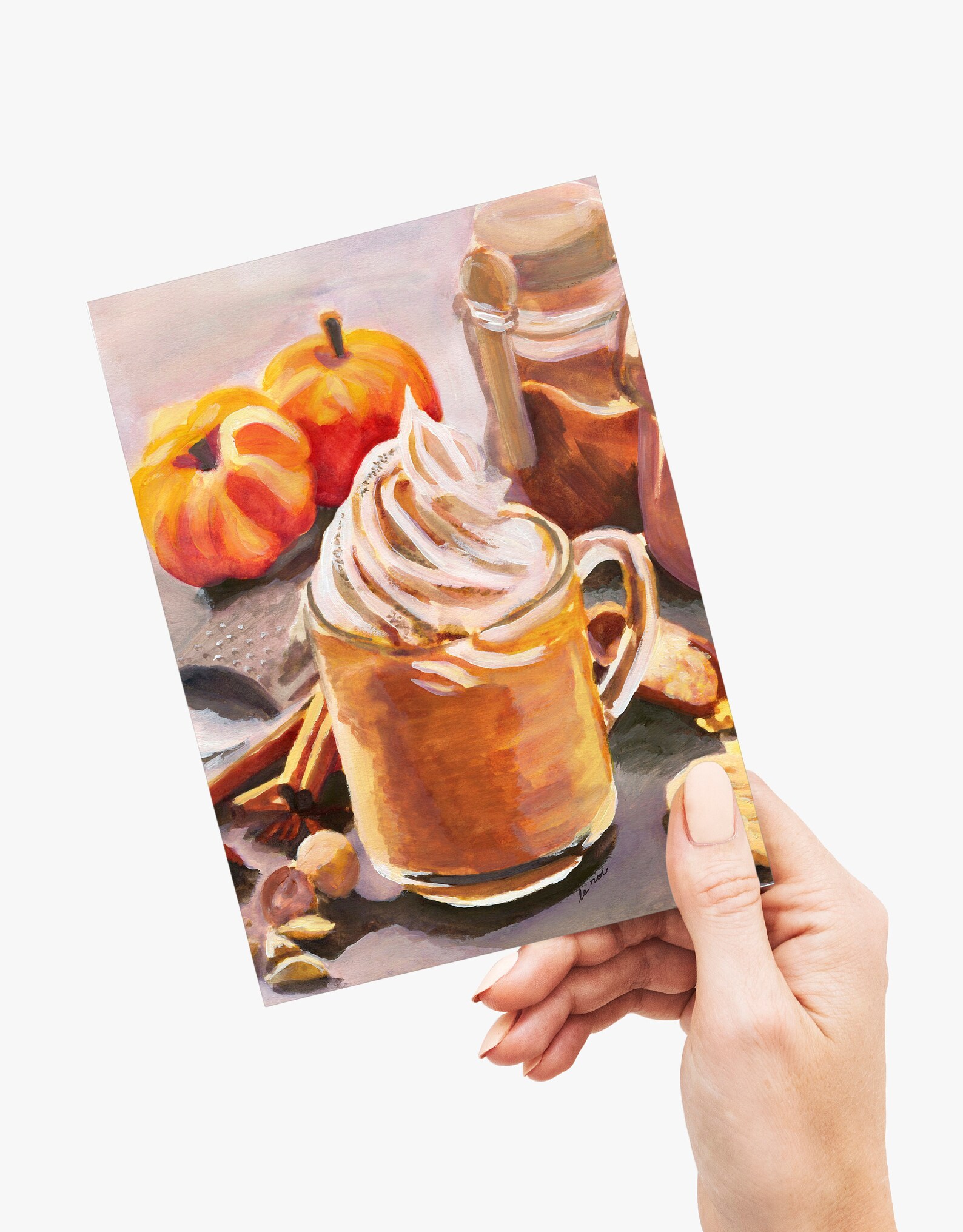 Pumpkin Spice Latte Pumpkin Art Print Fall Season Print - Etsy