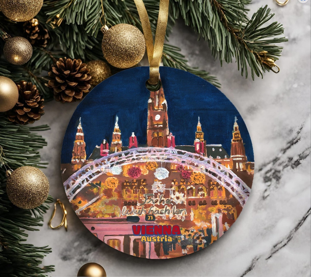 Vienna Austria Christmas Ornament, Ceramic Ornament, Austria Christmas Ornaments, Vienna