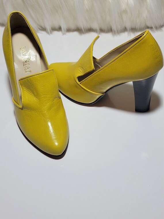 Gele Italiaanse schoenen damesschoenen Italiaanse schoenen - Etsy België