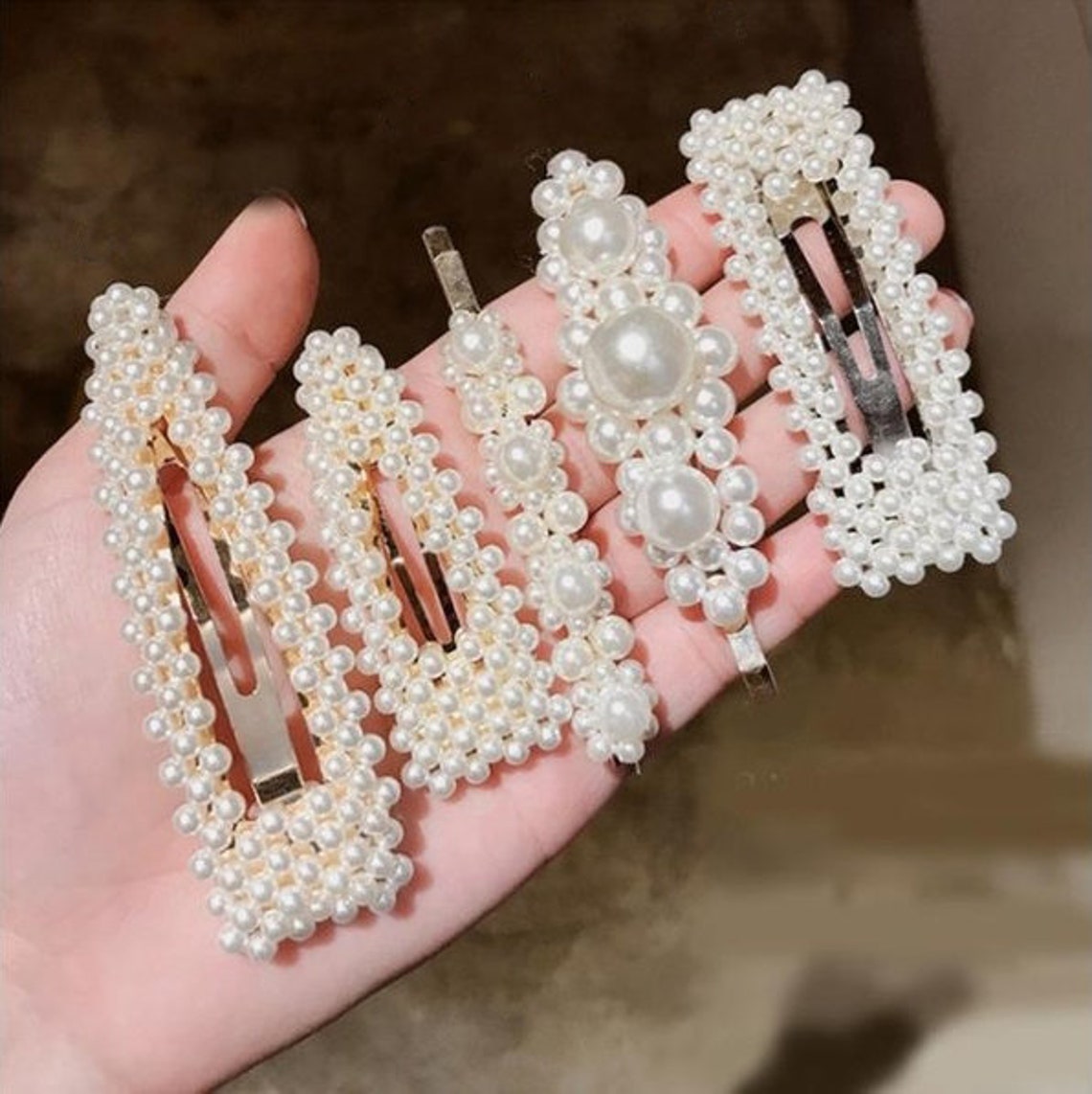 Elegant Good Quality Pearl Hair Clips Pearl Barrette Pearl Hair