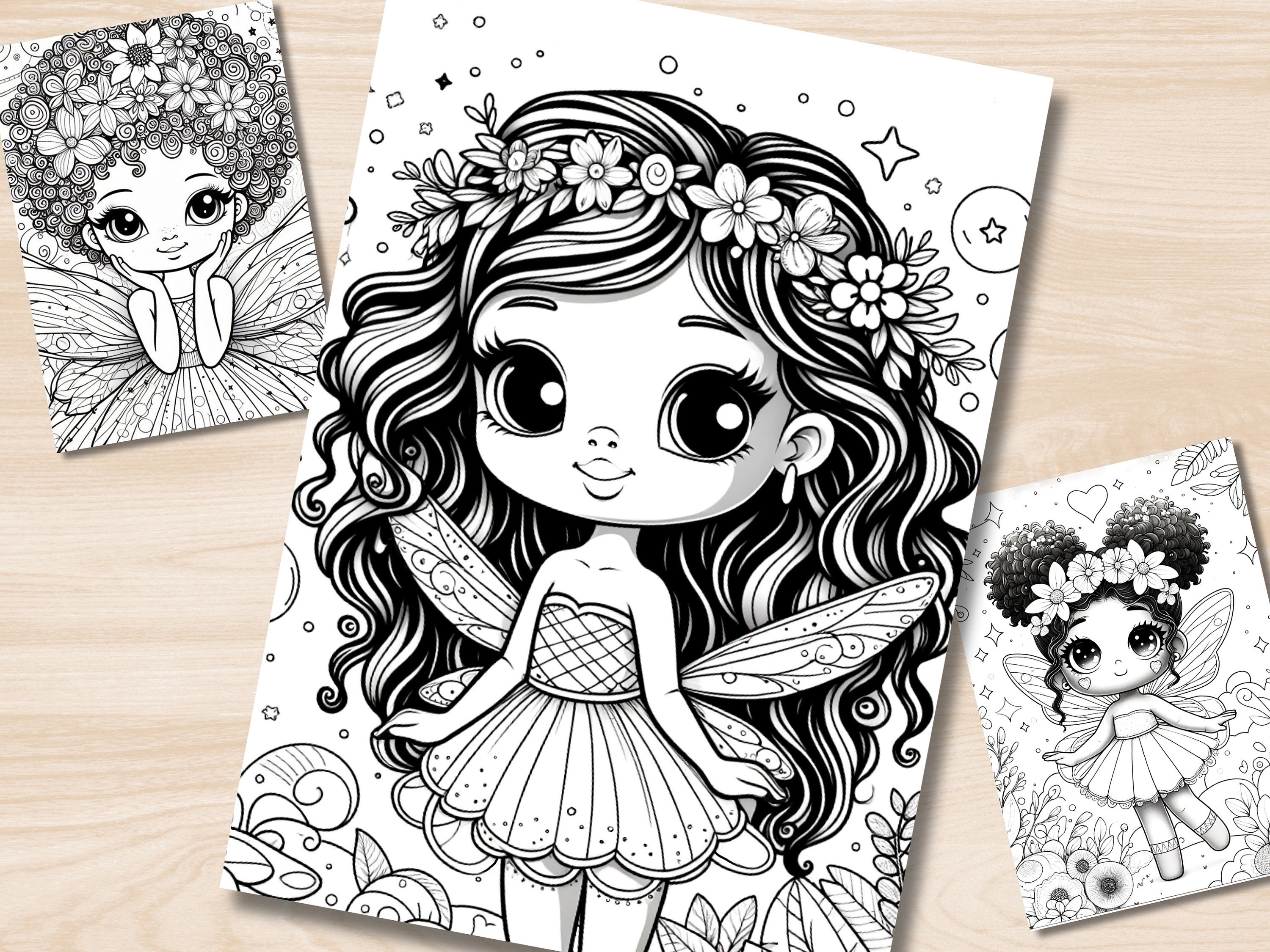 Fairies in Color: Magical Black Fairies, Printable Black Kids Coloring ...