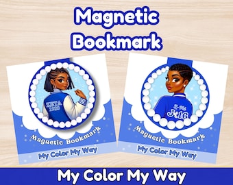 Zeta Magnetic Bookmark Black Sorority 1920