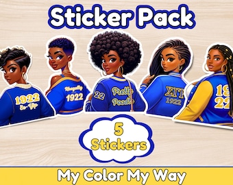 SGRho Sticker Pack Black Sorority Sigma 1922