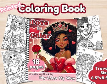 Love in Color: Valentine's Day coloring book for Black Women