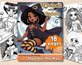 邪悪な色彩: ハロウィンコスチューム塗り絵