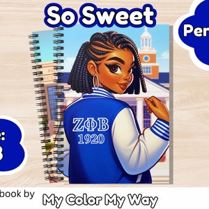 So Sweet II: Zeta Phi Beta Spiral Notebook (Ruled Lined) Perfect gift for a Zeta probate/initiation, graduation, or chapter member.