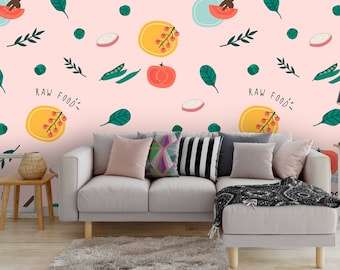 3D Food Pizza Self-adhesive Removable Wallpaper Murals Wall Sticker FC