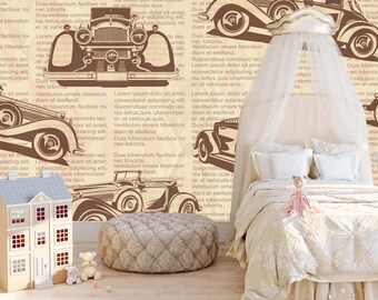 Retro Cars Wallpaper Etsy